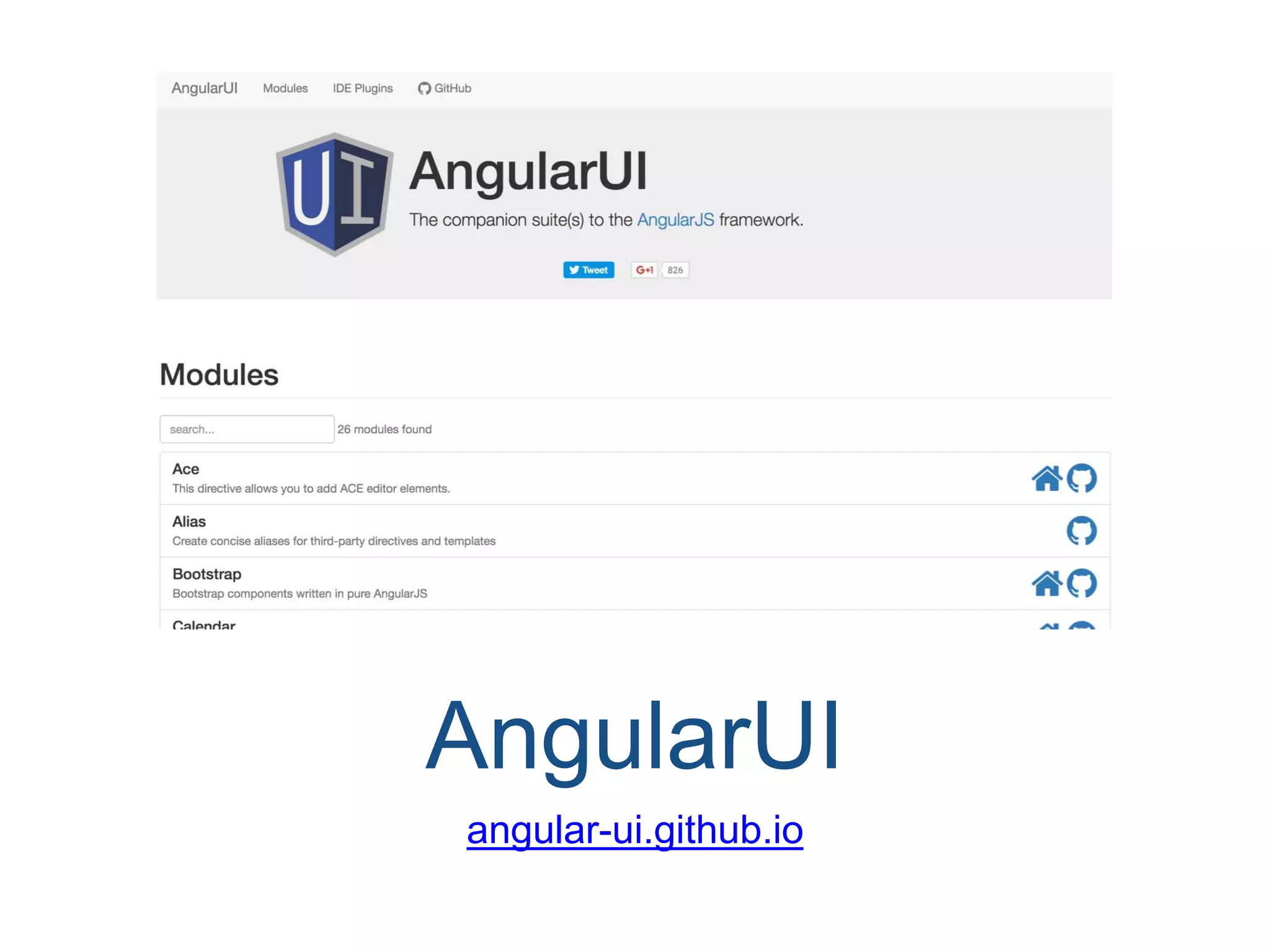 UI Bootstrap https://angular-ui.github.io/bootstrap/ 