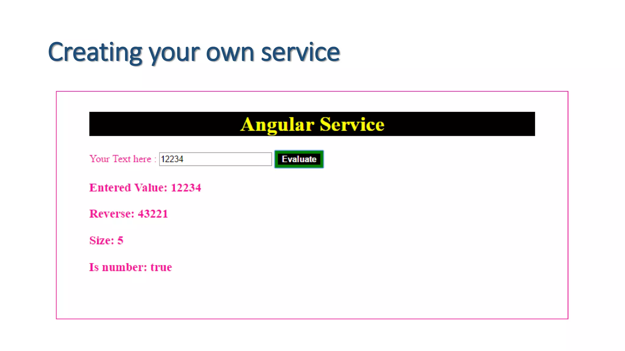 Creating your own service 