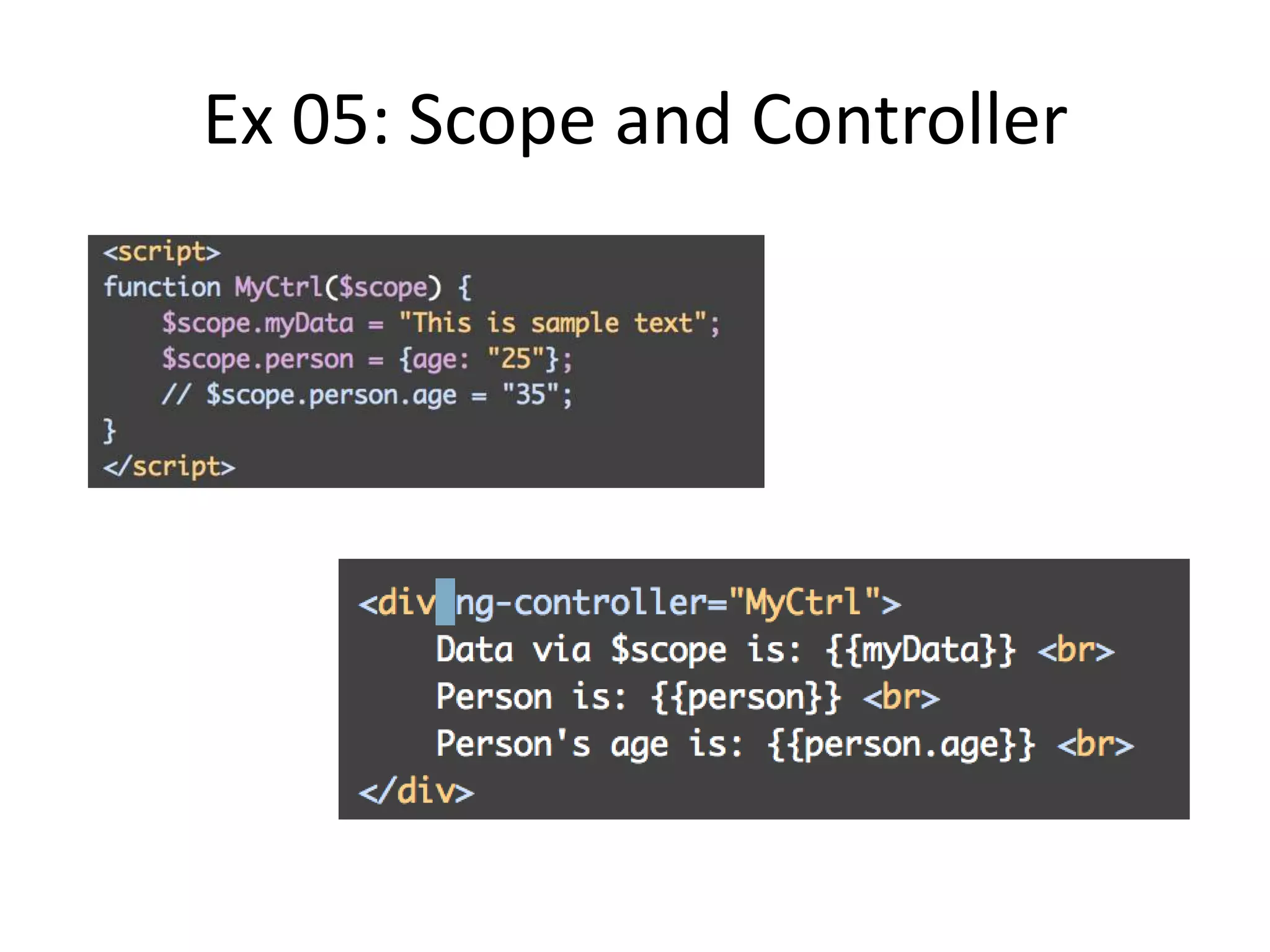 Ex 05: Scope and Controller

 