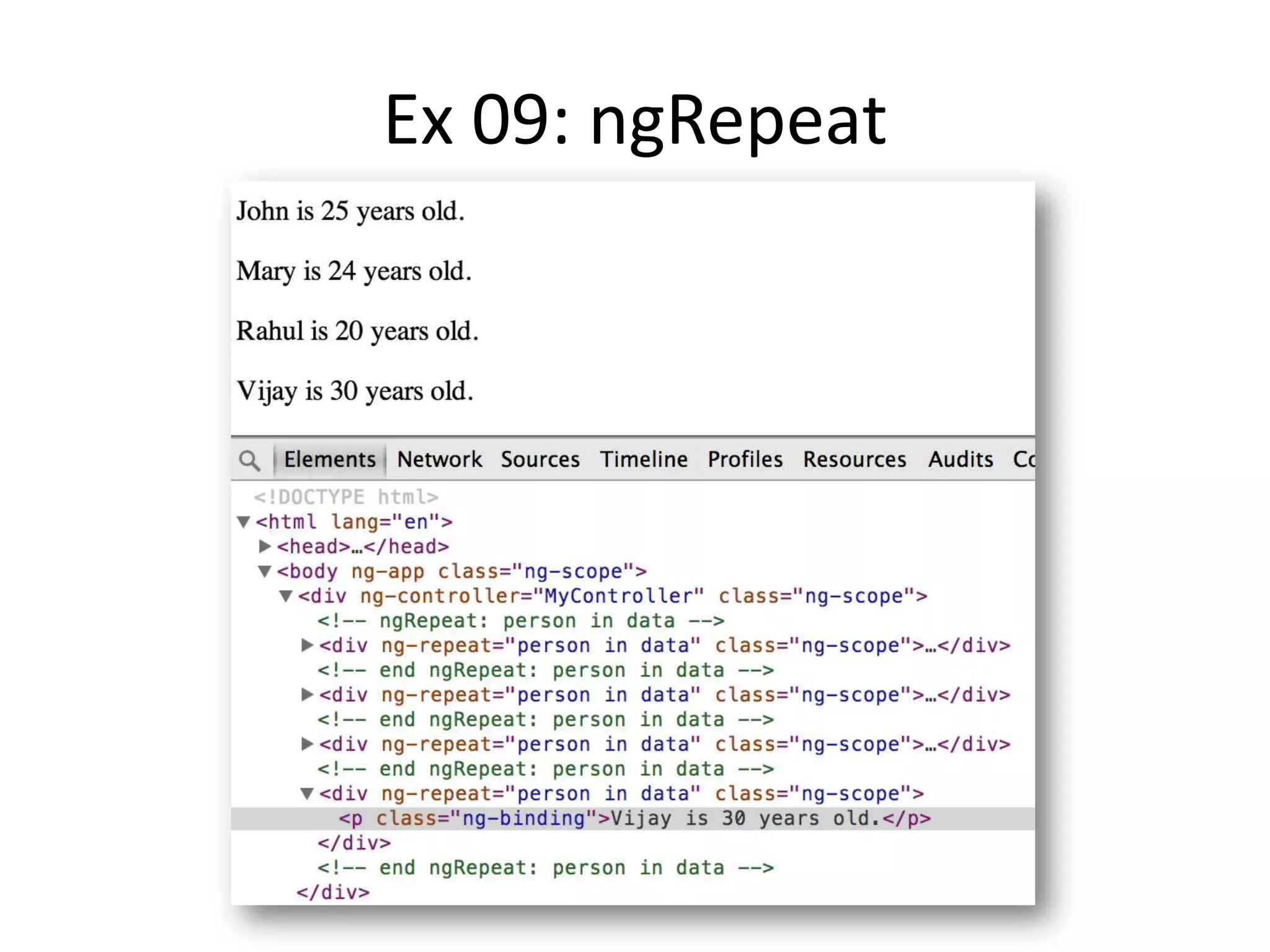 Ex 09: ngRepeat

 