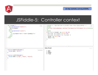JSFiddle-5: Controller context
 