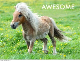 AWESOME


                          Text




Friday, February 22, 13
 