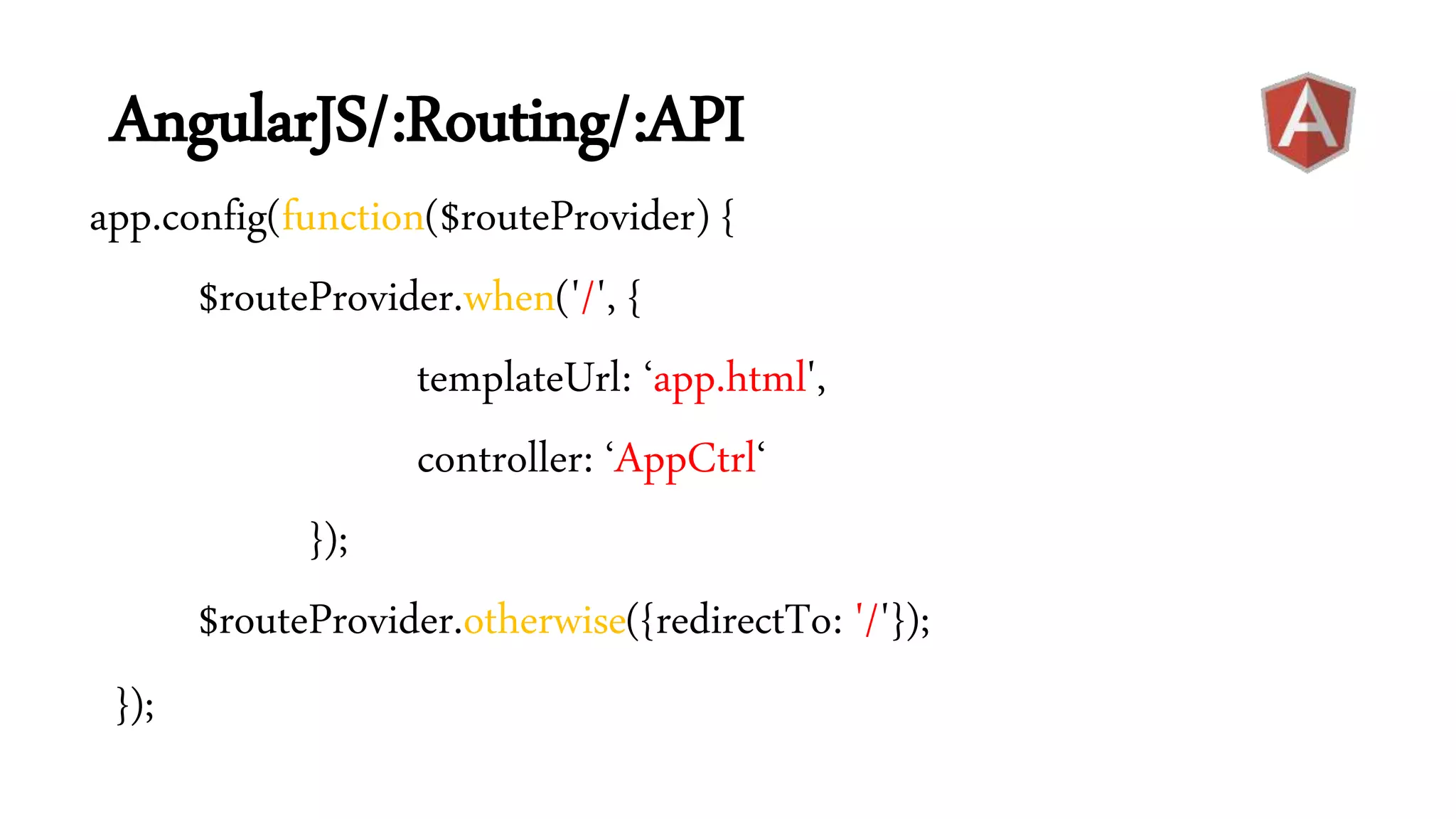 Dive into AngularJS Routing | PPT