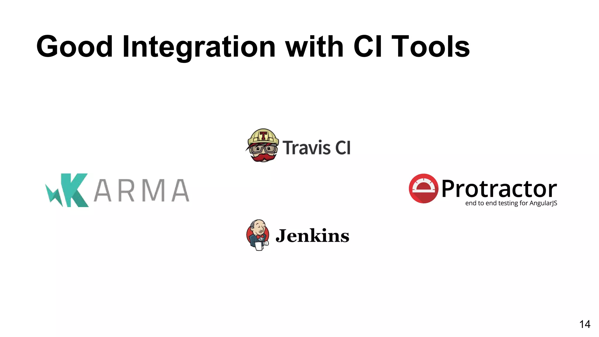 Good Integration with CI Tools
14