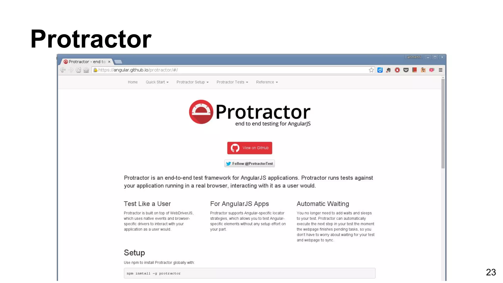 Protractor
23