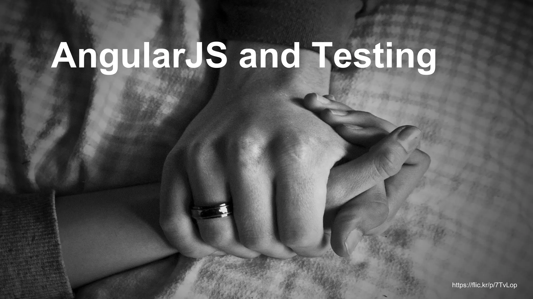 AngularJS and Testing
https://flic.kr/p/7TvLop