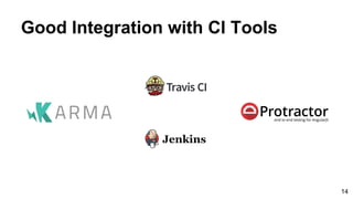 Good Integration with CI Tools
14
 