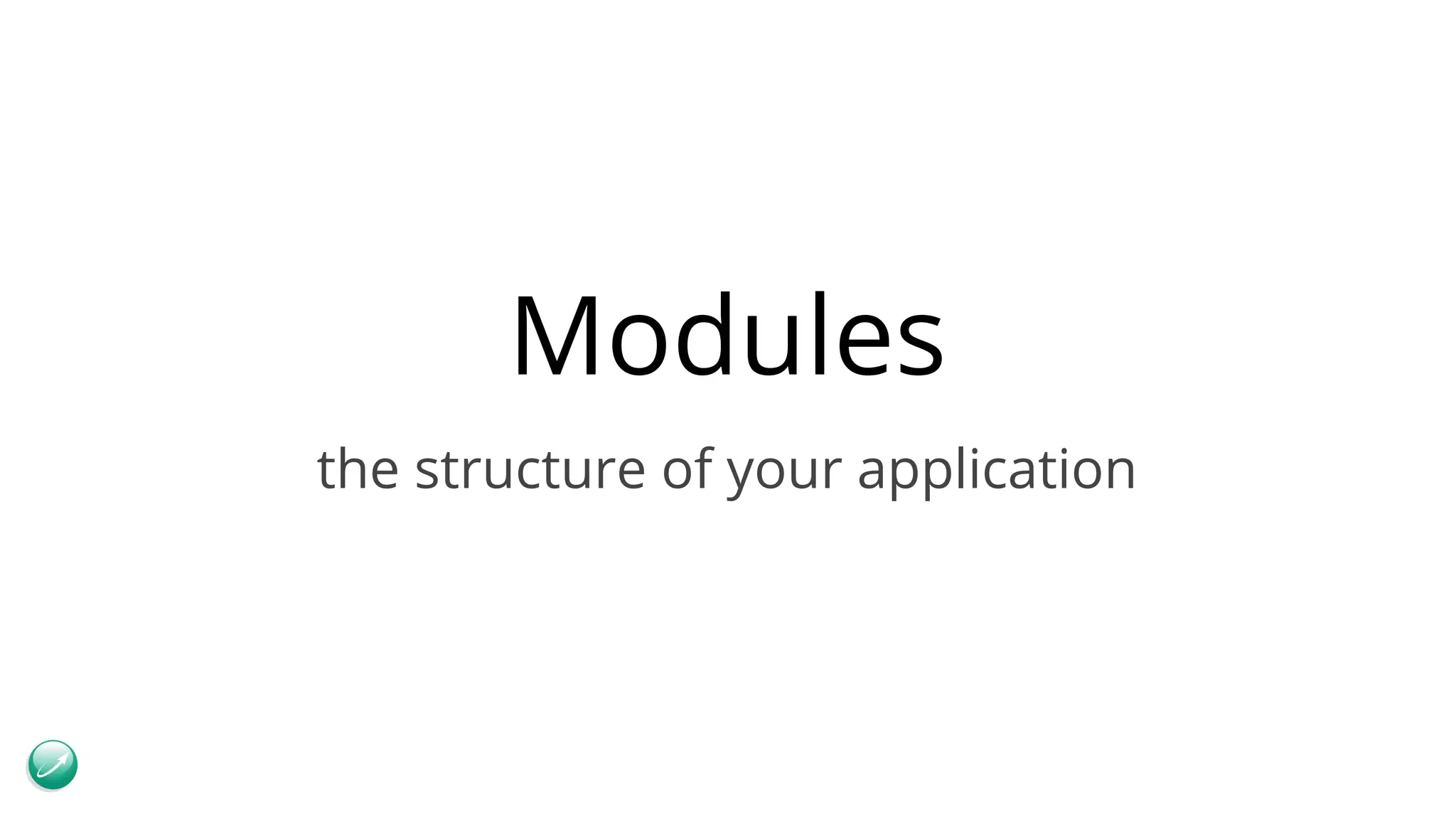 Modules the structure of your application 