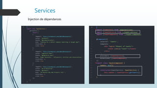 Services
Injection de dépendances
 