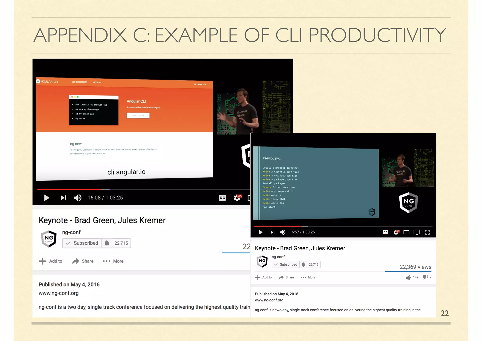 APPENDIX C: EXAMPLE OF CLI PRODUCTIVITY
22
 