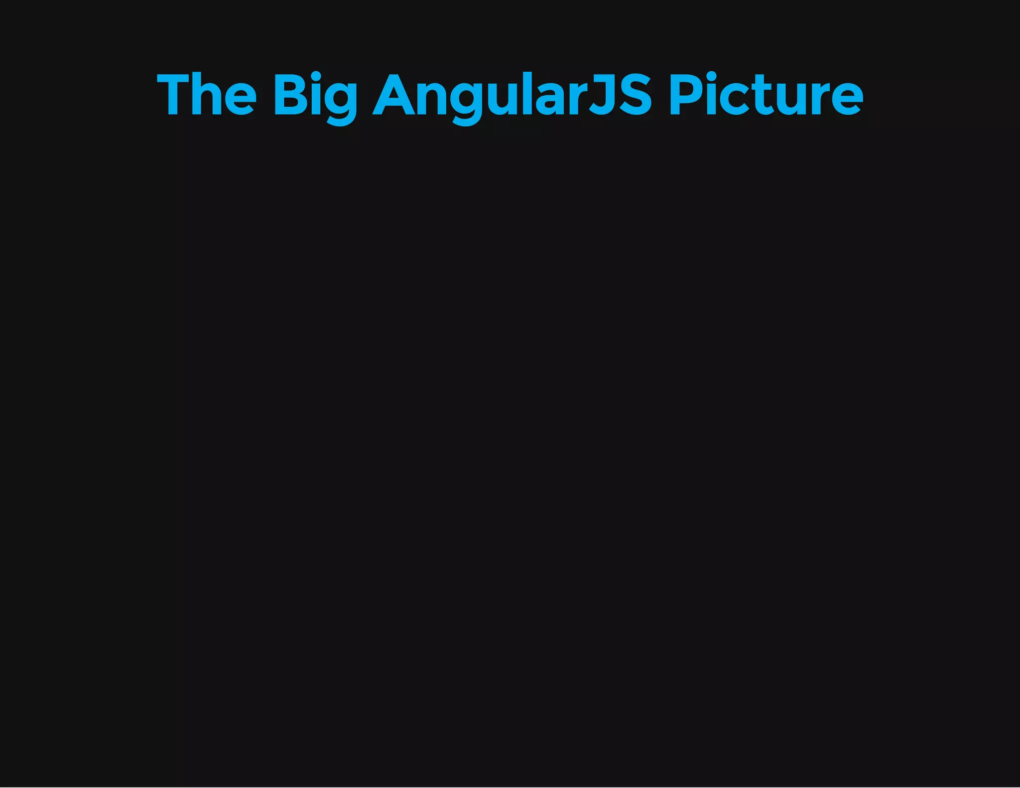 The Big AngularJS Picture 