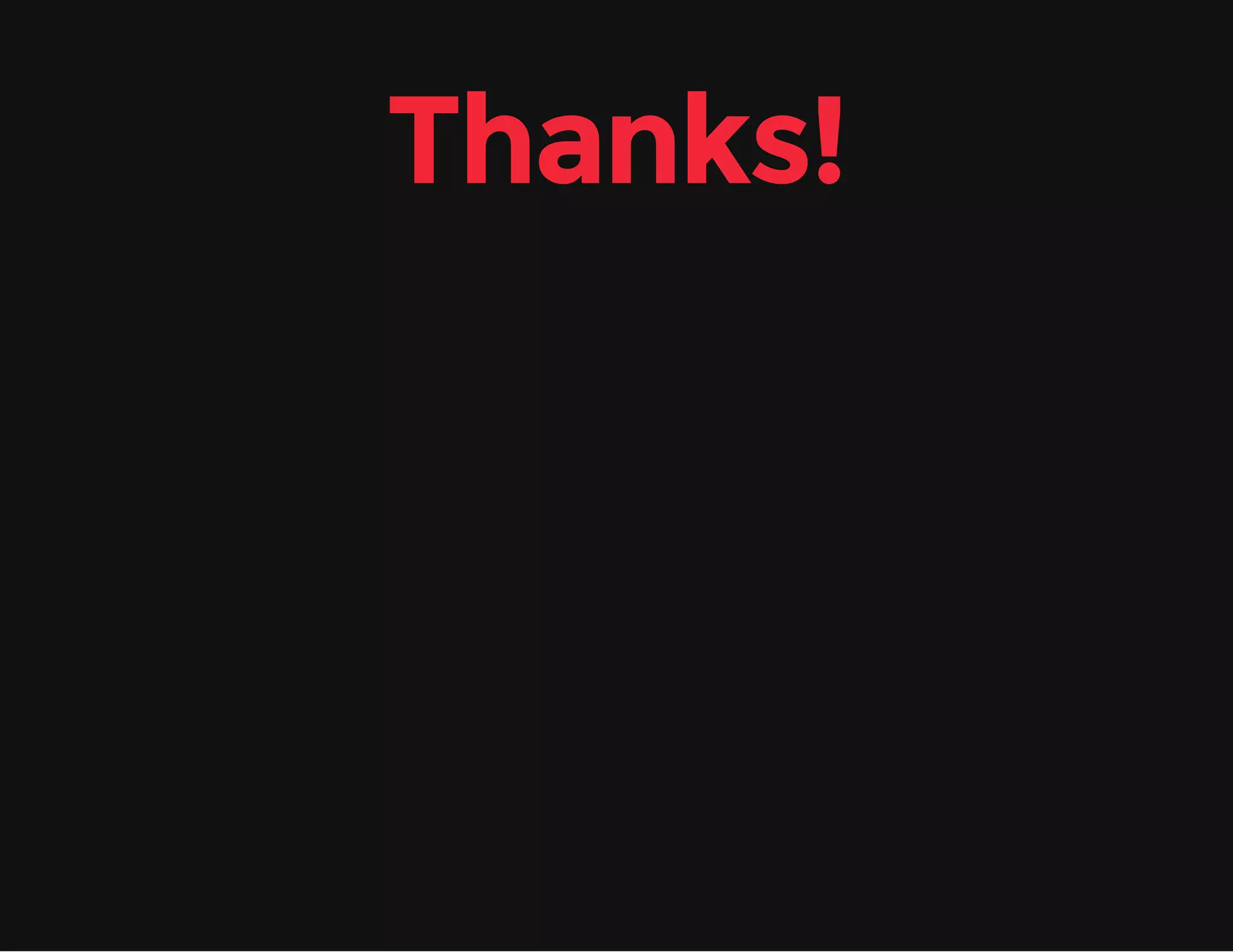 Thanks! 