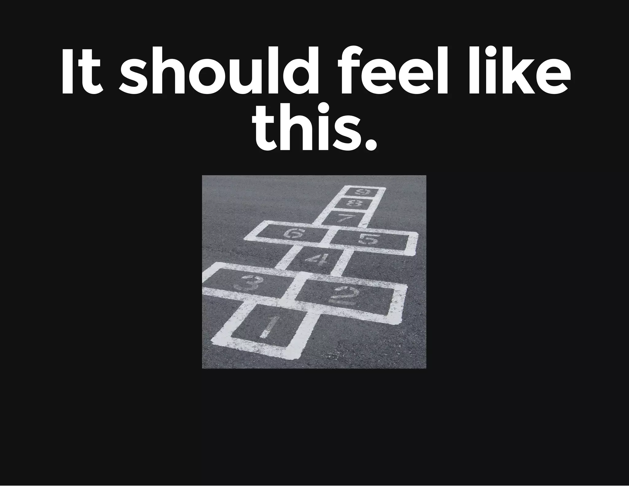 It should feel like this. 