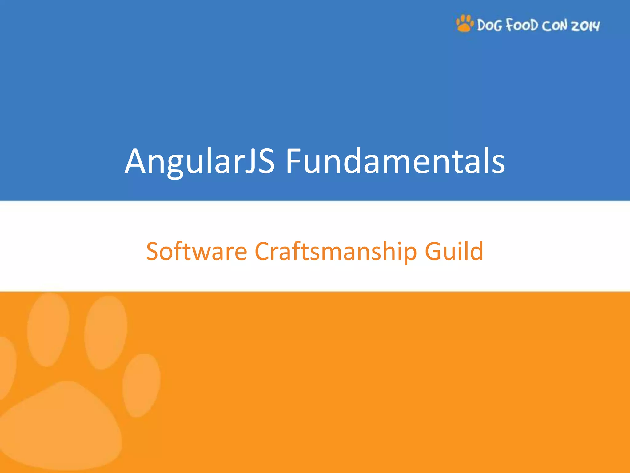 AngularJS Fundamentals Software Craftsmanship Guild 