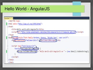 Hello World - AngularJS
 