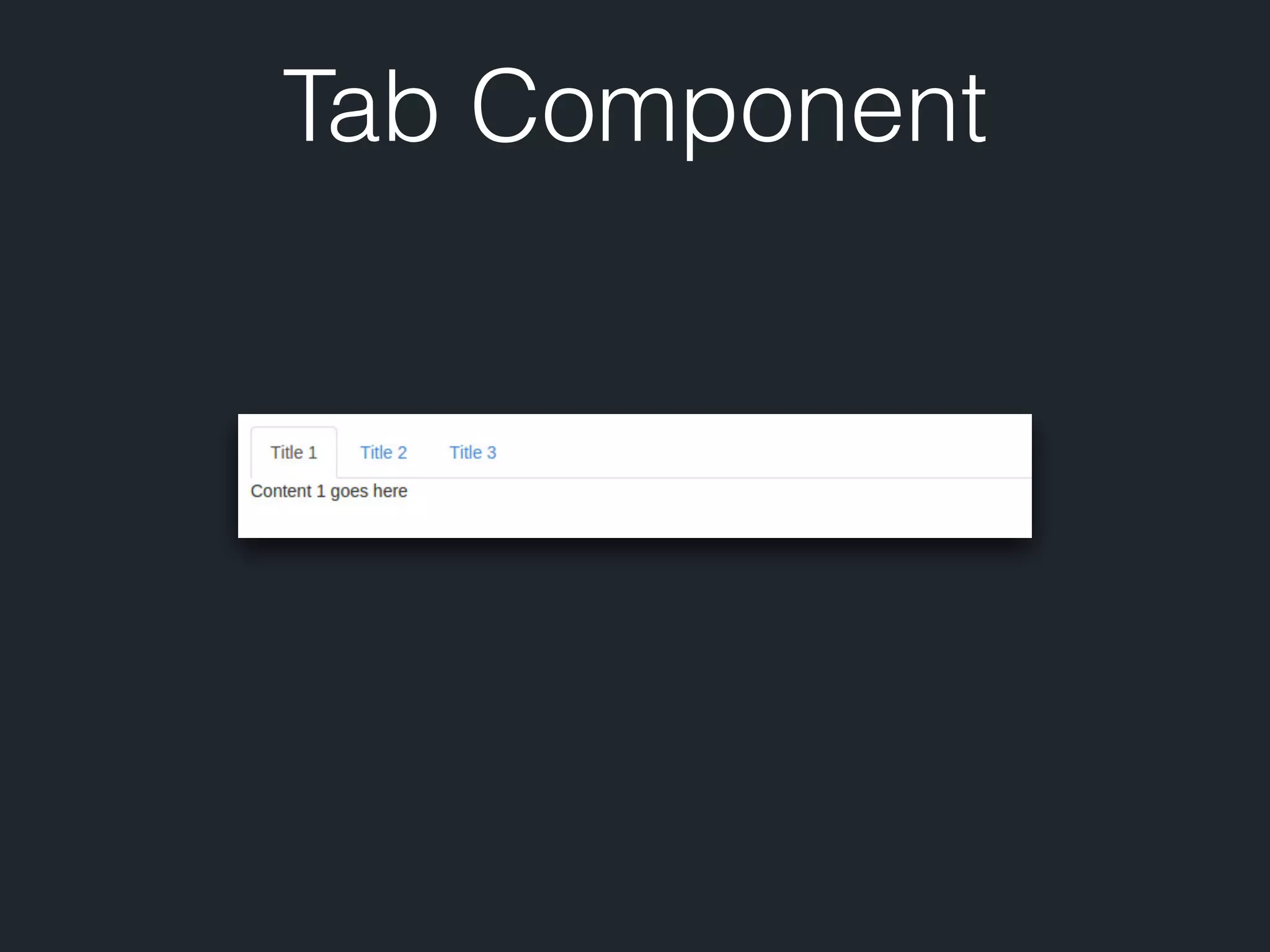 Tab Component 