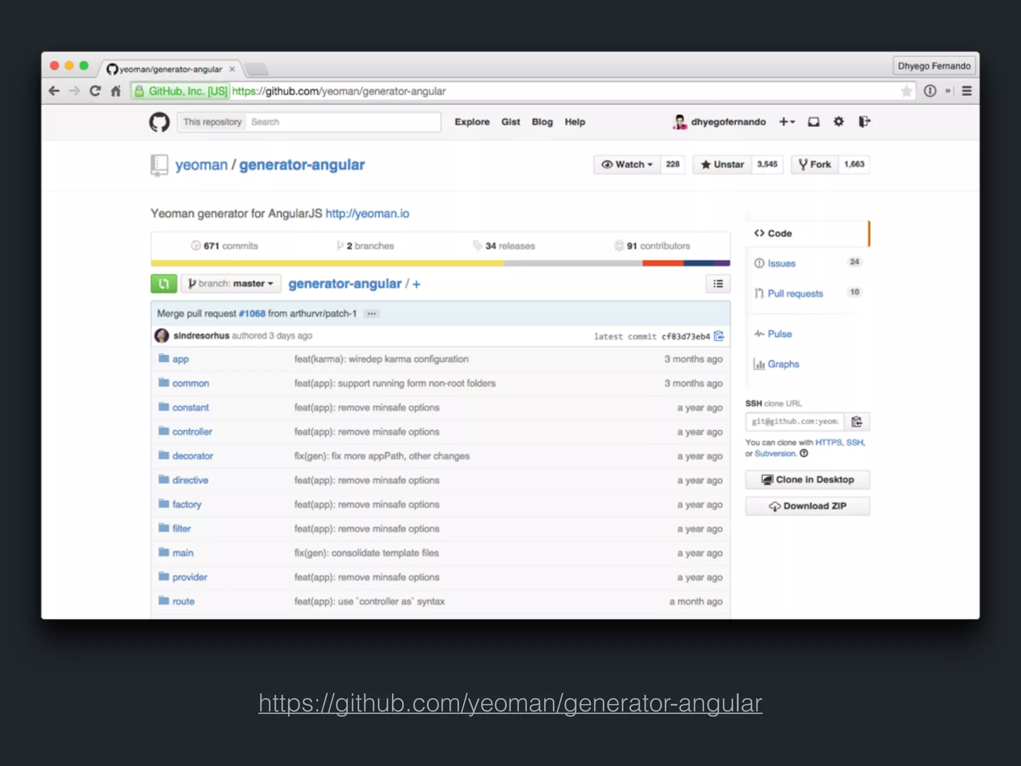 https://github.com/yeoman/generator-angular 