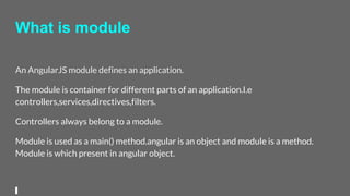 Modules in AngularJs | PPTX image.