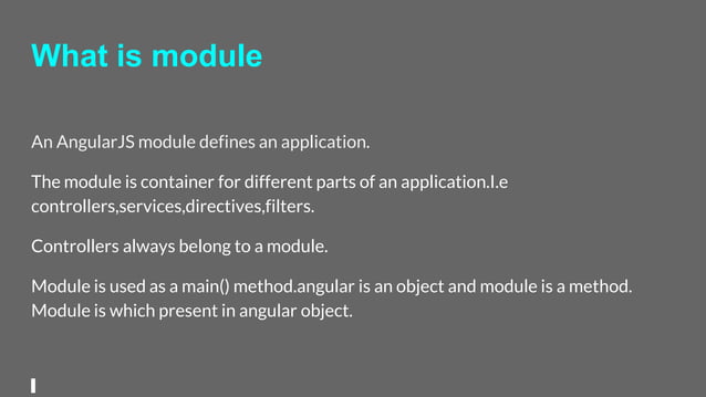Modules in AngularJs | PPTX
