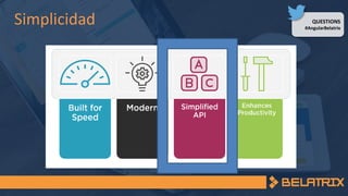 QUESTIONS
#AngularBelatrix
Simplicidad
 