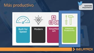 QUESTIONS
#AngularBelatrix
Más productivo
 