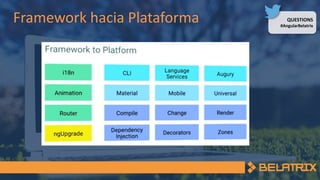 QUESTIONS
#AngularBelatrix
Framework hacia Plataforma
 