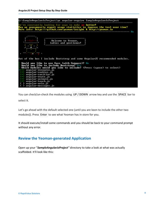 AngularJS Project Setup step-by- step guide - RapidValue Solutions | PDF