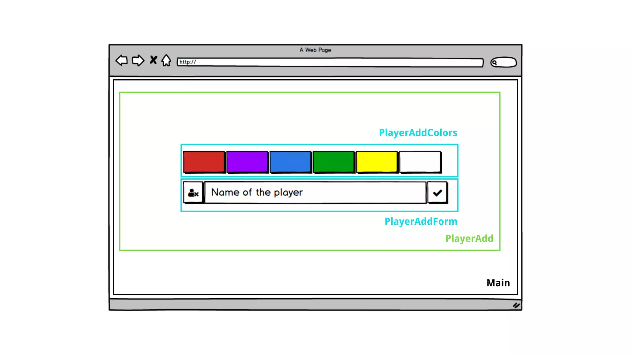 Main PlayerAdd PlayerAddColors PlayerAddForm 