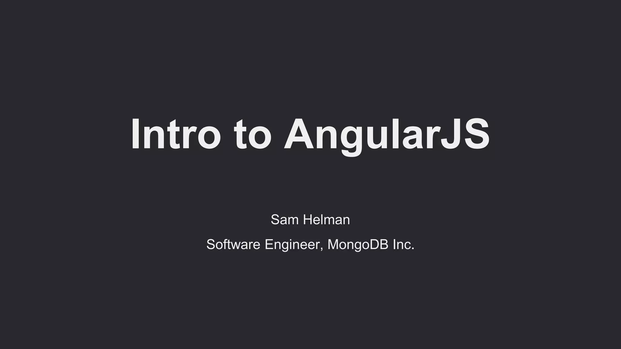 Angular js tutorial slides | PPT
