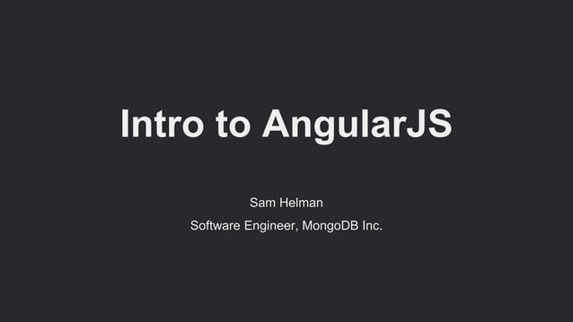 Angular js tutorial slides | PPTX