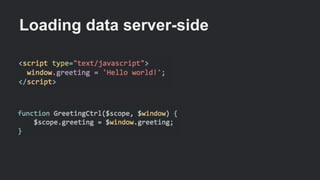 Loading data server-side
 