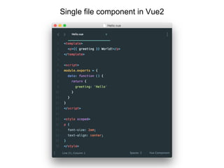 Single file component in Vue2
 
