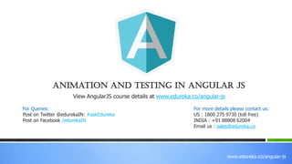 Animation And Testing In AngularJS | PPT