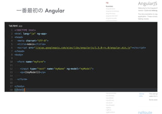一番最初の Angular
 