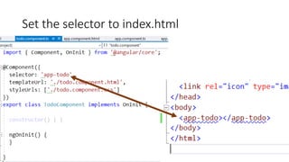 Set the selector to index.html
 