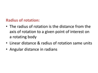 Angular kinematics of human movement | PPTX