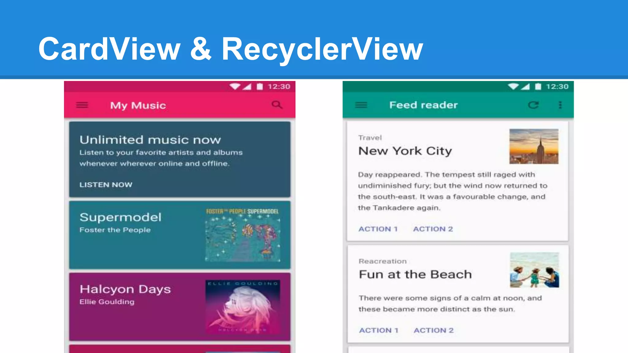 CardView & RecyclerView
 