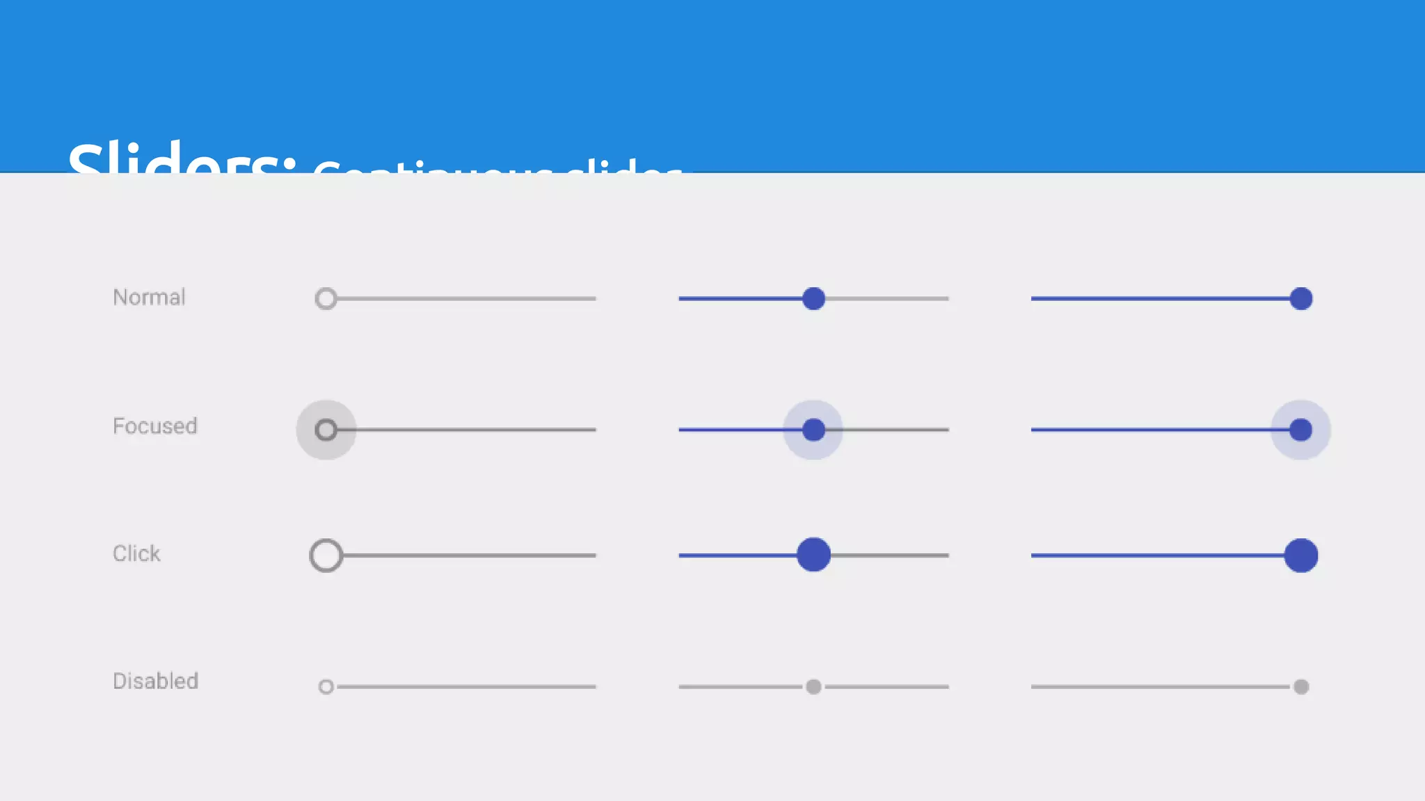 Sliders: Continuous slider
 