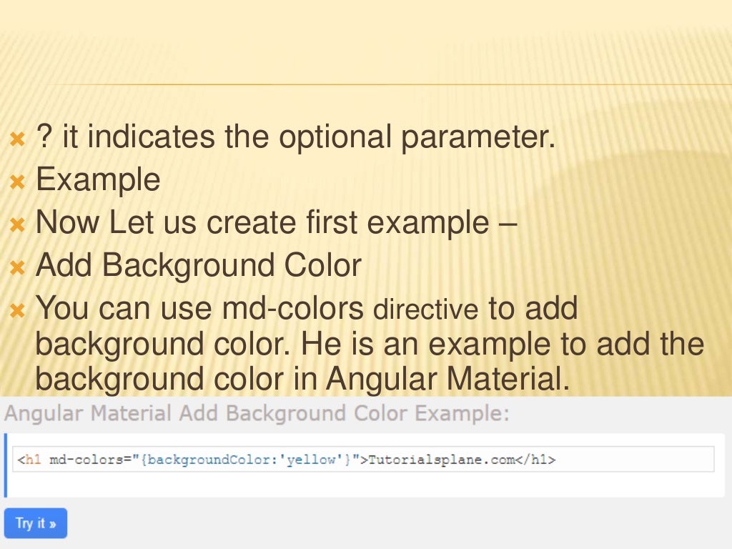 Angular material colors