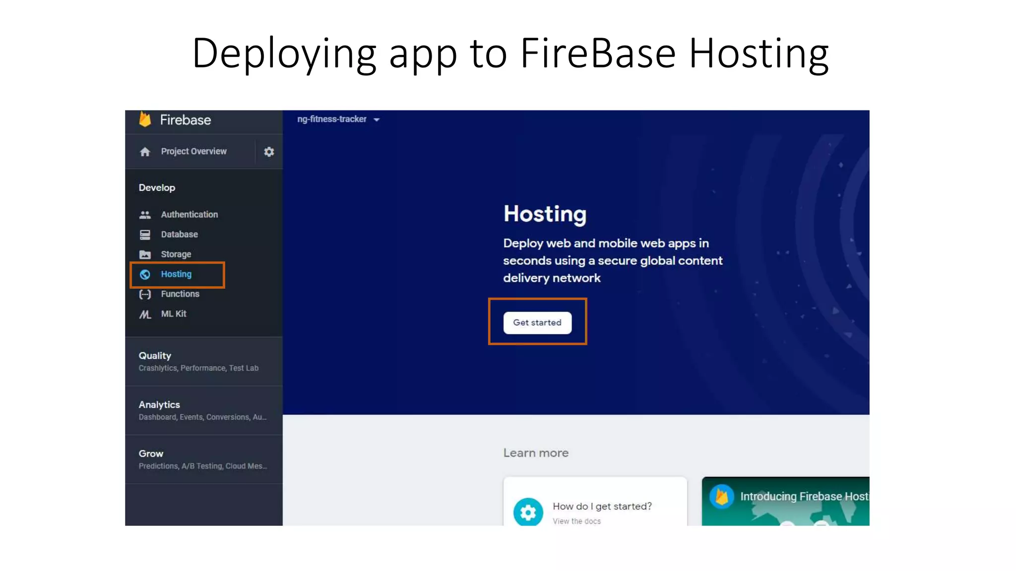 Deploying app to FireBase Hosting 