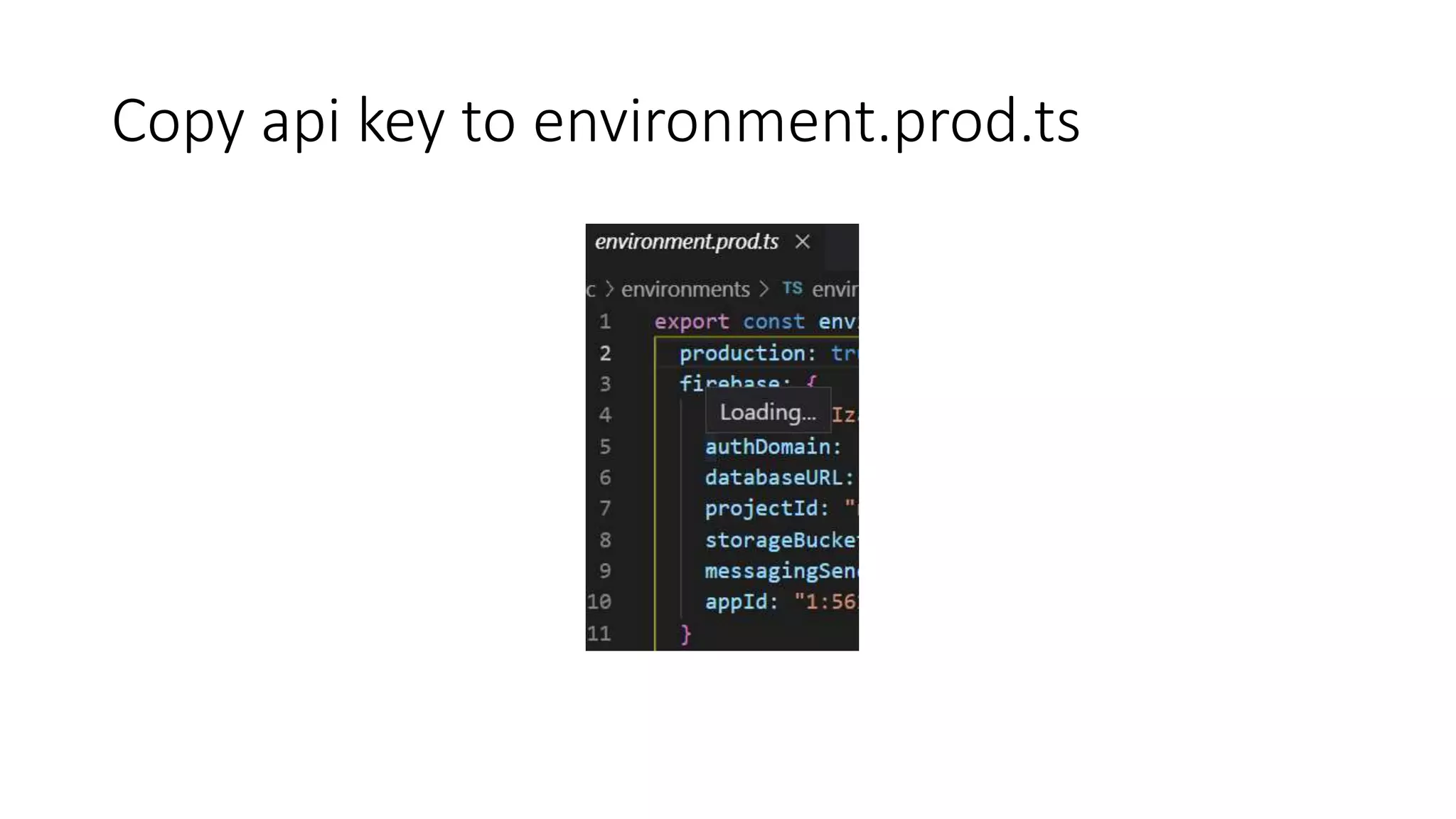 Copy api key to environment.prod.ts 
