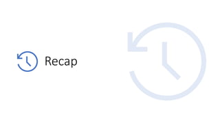 Recap
 