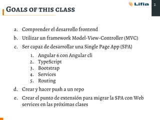 Introducción al desarrollo Web: Frontend con Angular 6 | PDF