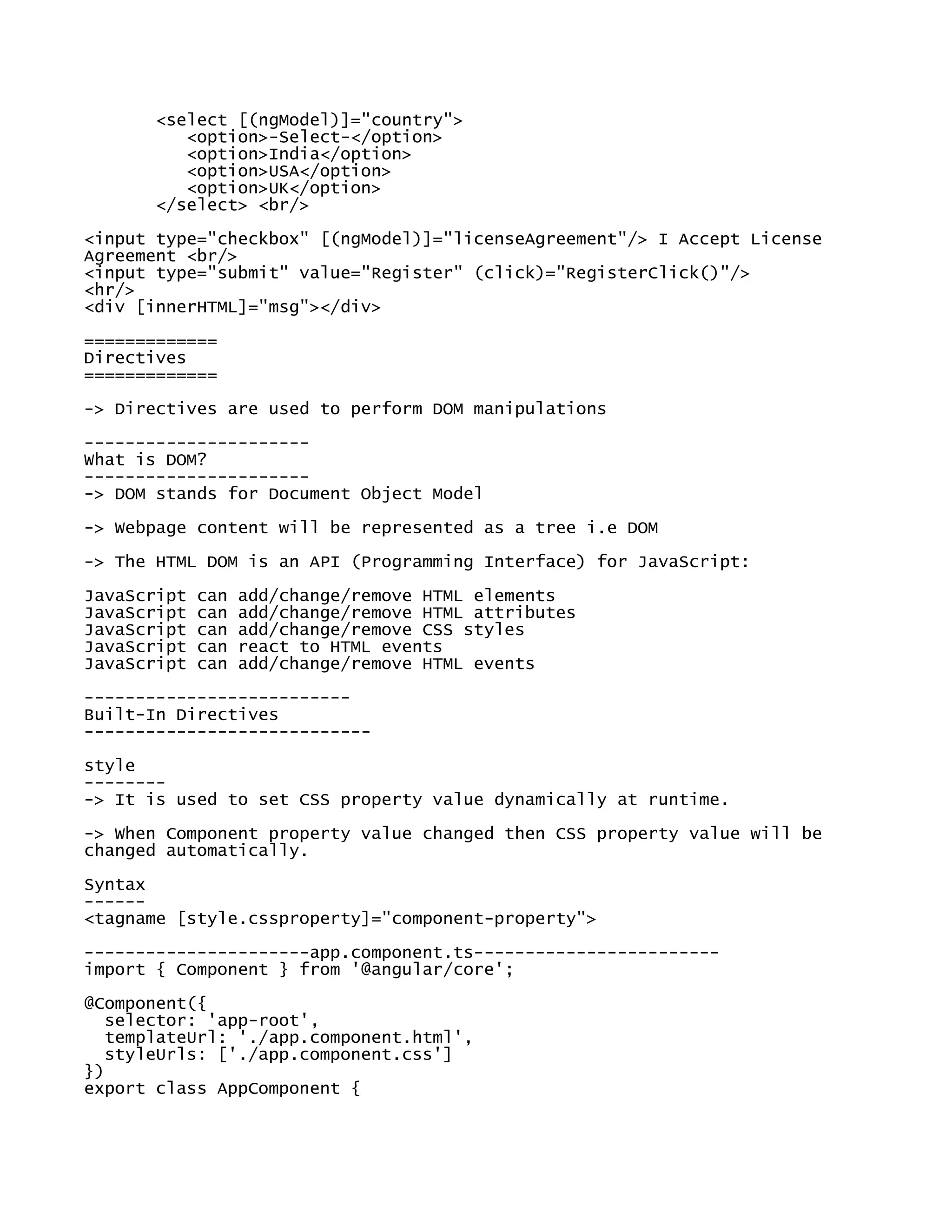Angular Notes Pdf