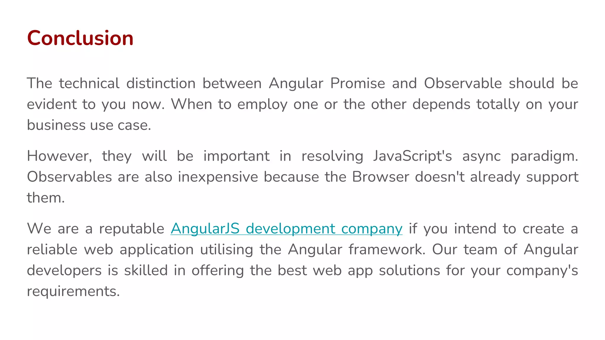 Angular Promise vs Observable | PPTX