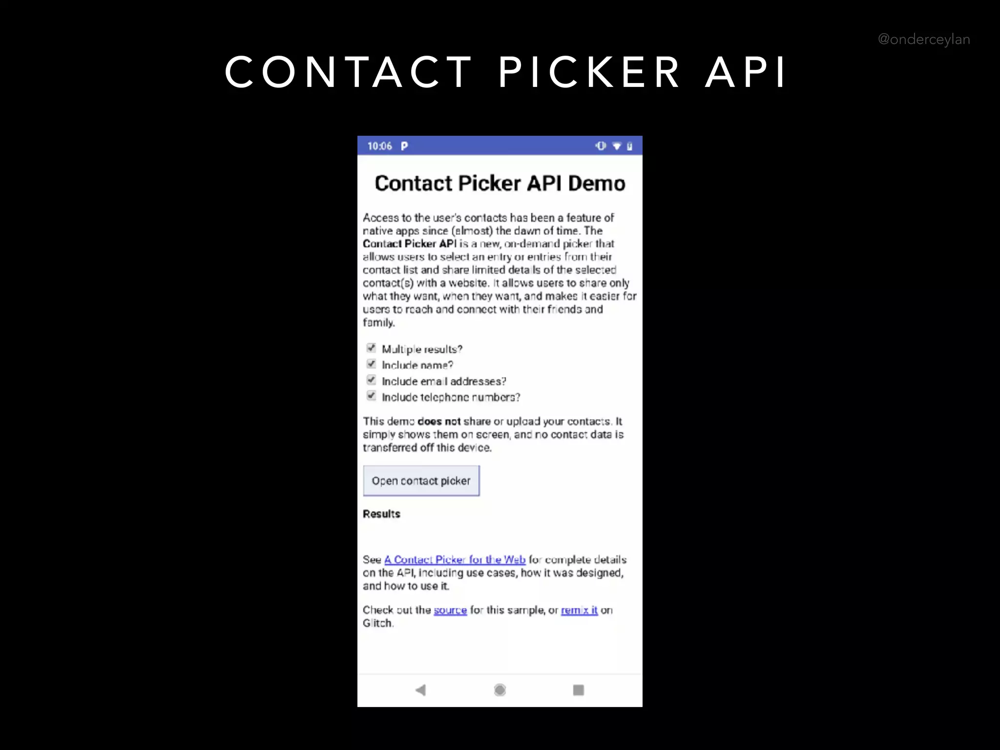 @onderceylan
C O N TA C T P I C K E R A P I
 