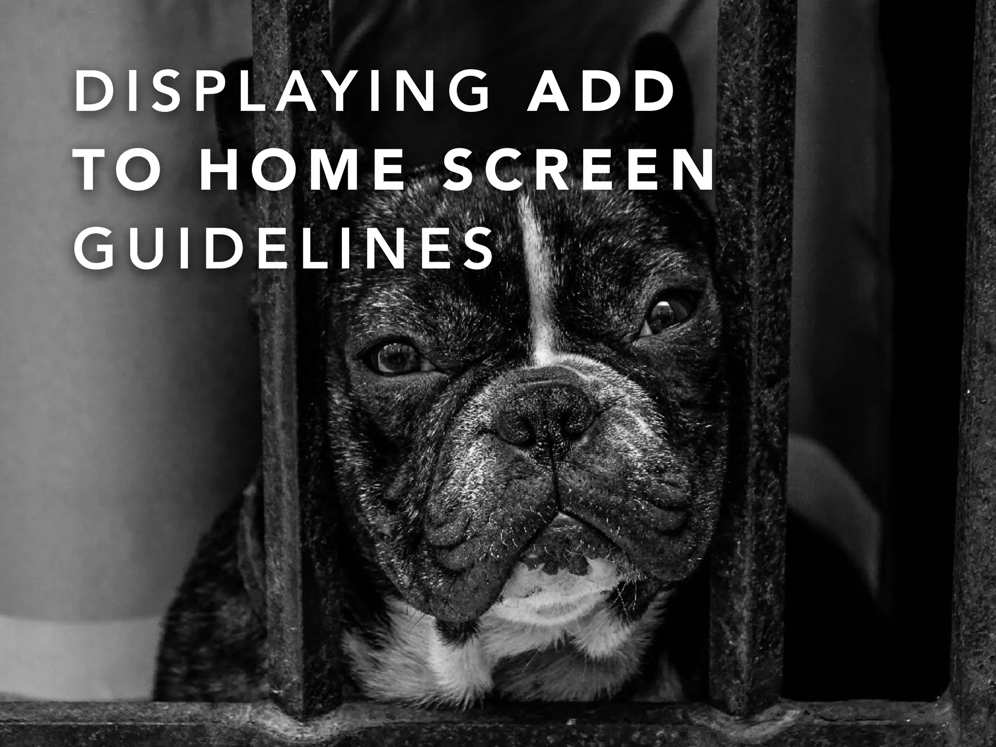 @onderceylan
D I S P L AY I N G A D D
T O H O M E S C R E E N
G U I D E L I N E S
 