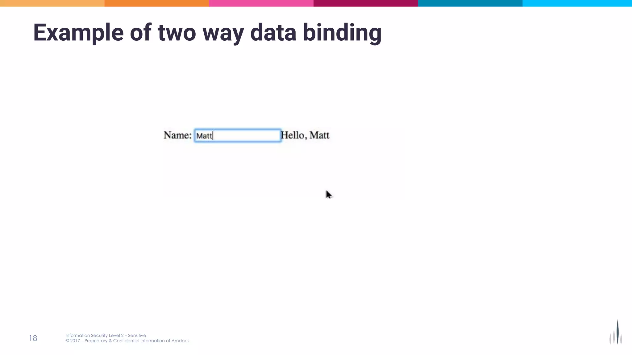 Example of two way data binding
 