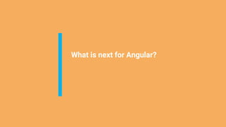 What is next for Angular?
 