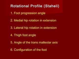 Angular & torsional deformities of the lower limb | PPT
